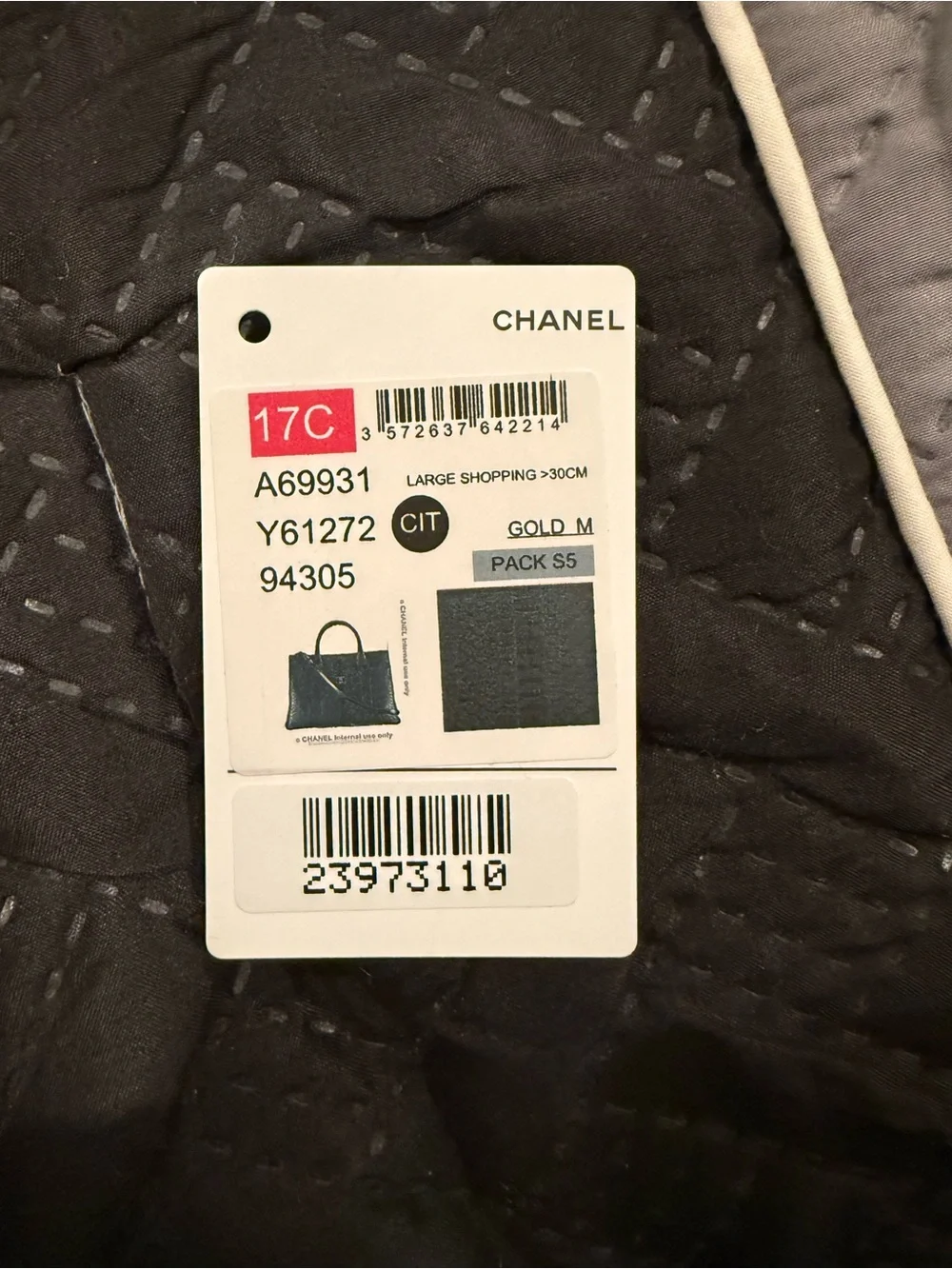 Chanel Dark Green Python Large Neo Executive Tote